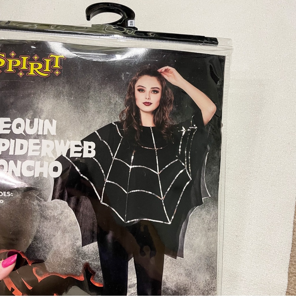 Spirit Halloween Spiderweb Poncho Costume